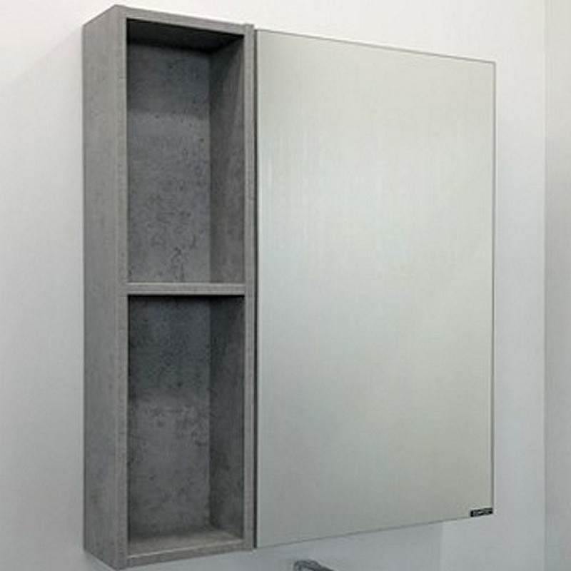 Зеркало-шкаф бетон светлый 70x80см Comforty 00-00006164CF