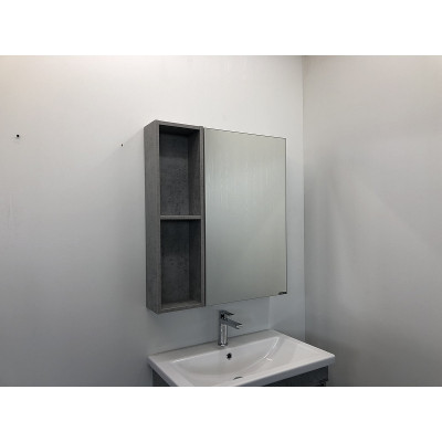 Зеркало-шкаф бетон светлый 70x80см Comforty 00-00006164CF