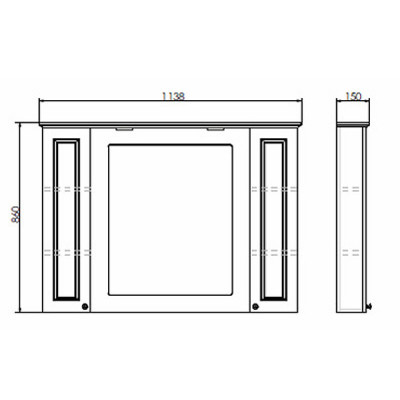 Зеркало-шкаф белый 120x86см Comforty 00004142365CF