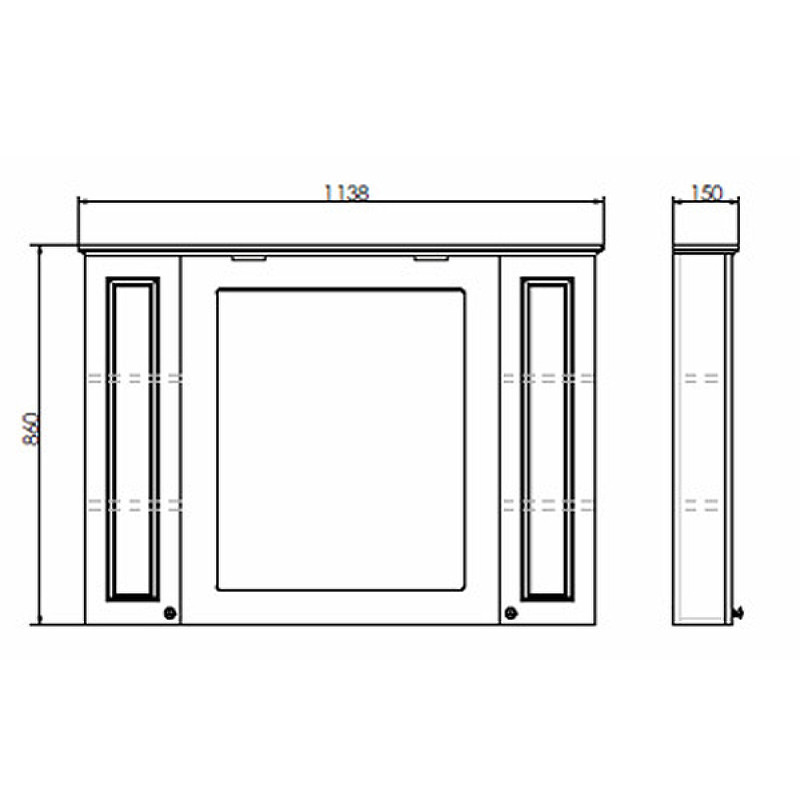 Зеркало-шкаф белый 120x86см Comforty 00004142365CF