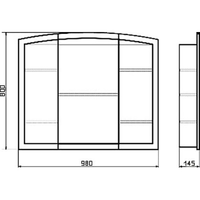 Зеркало белое 98x80см Comforty 00004147994CF