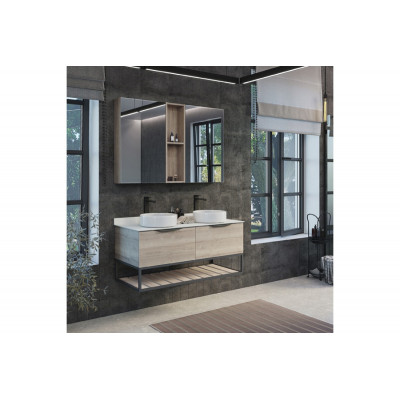 Тумба с раковиной подвесная дуб дымчатый 120см Comforty 00-00008910CF