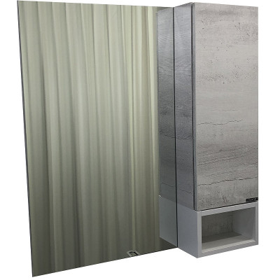 Зеркало-шкаф дуб белый 75x80см Comforty 00004144199CF