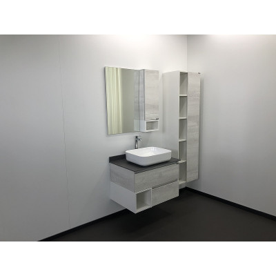 Зеркало-шкаф дуб белый 75x80см Comforty 00004144199CF