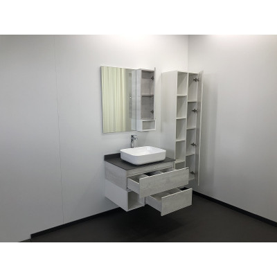 Зеркало-шкаф дуб белый 75x80см Comforty 00004144199CF