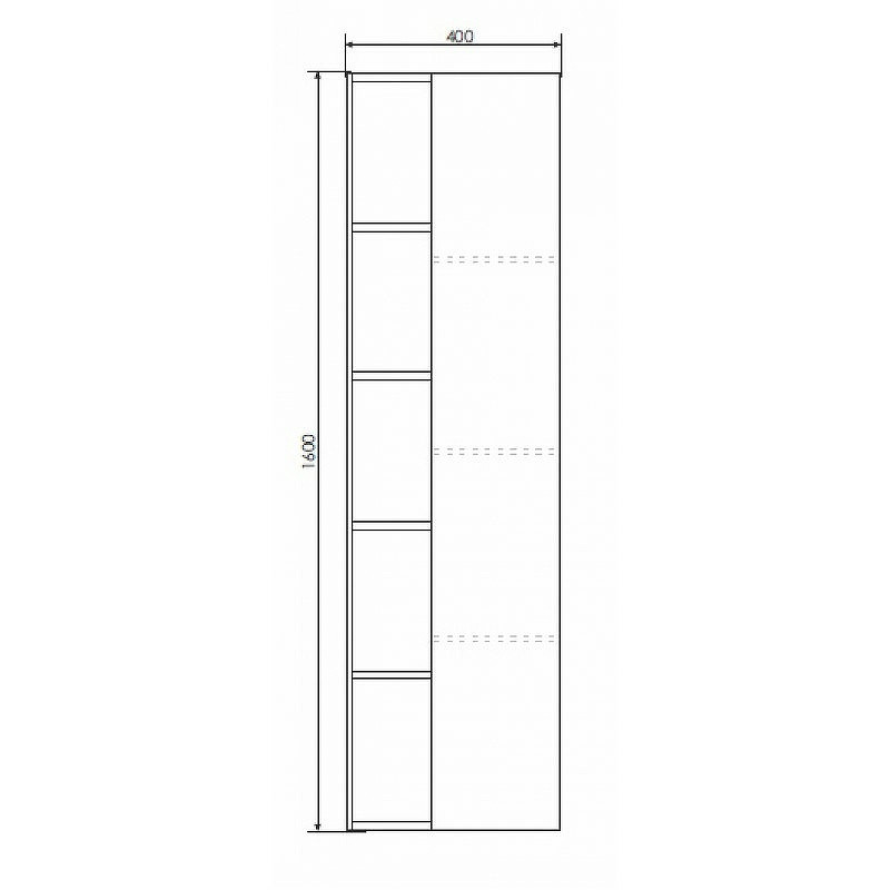 Шкаф-пенал подвесной дуб белый 40см Comforty 00004136272CF
