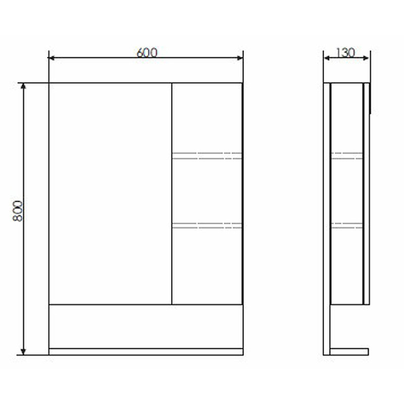 Зеркало-шкаф дуб сонома 60x80см Comforty 00004142211CF