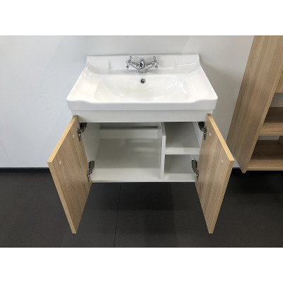 Тумба с раковиной подвесная дуб сонома 60см Comforty 00004142213CF