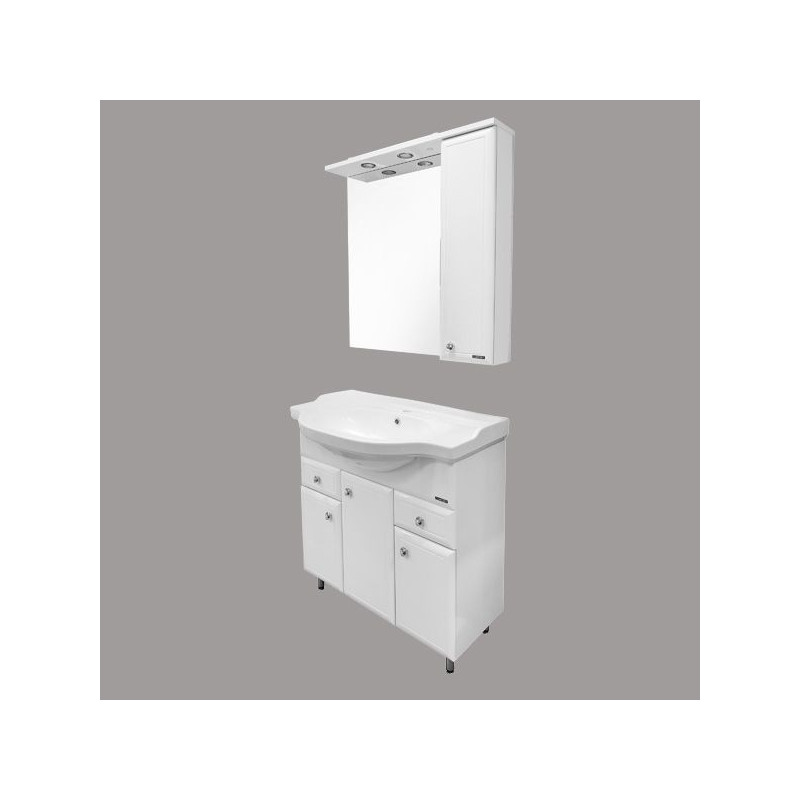 Зеркало-шкаф белый 100x80см Comforty 00003132226CF