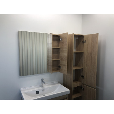 Зеркало-шкаф дуб сонома 80x80см Comforty 00004142222CF