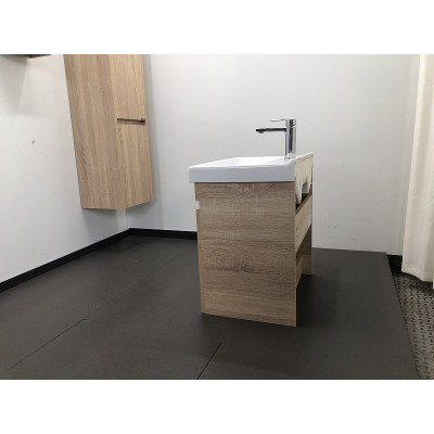 Тумба с раковиной подвесная дуб сонома 60см Comforty 00004142217CF