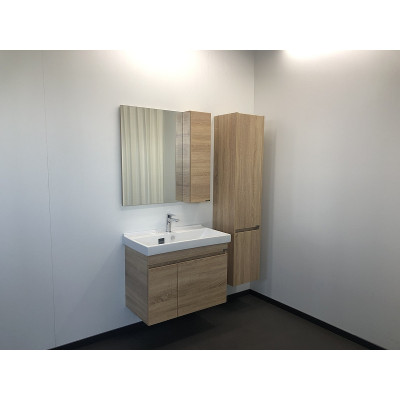 Тумба с раковиной подвесная дуб сонома 80см Comforty 00004142219CF