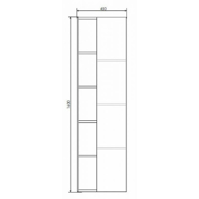 Шкаф-пенал подвесной дуб бежевый 45см Comforty 00004136455CF