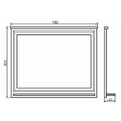 Зеркало белое 100x80см Comforty 00004147993CF