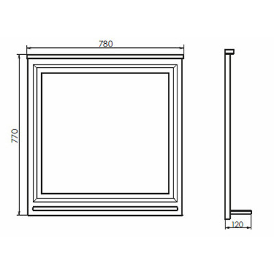 Зеркало белое 80x80см Comforty 00004151059CF