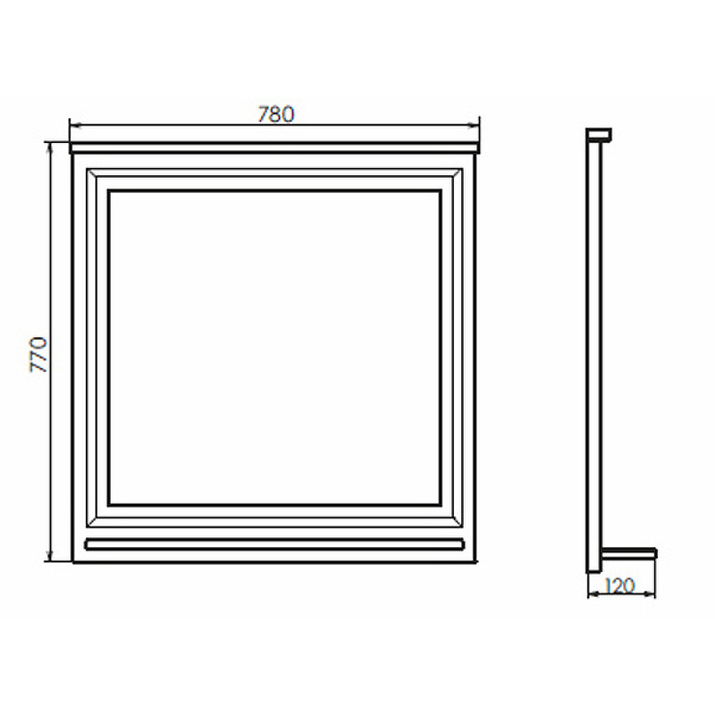 Зеркало белое 80x80см Comforty 00004151059CF