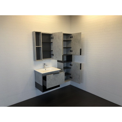 Зеркало-шкаф бетон светлый 60x80см Comforty 00-00004331CF