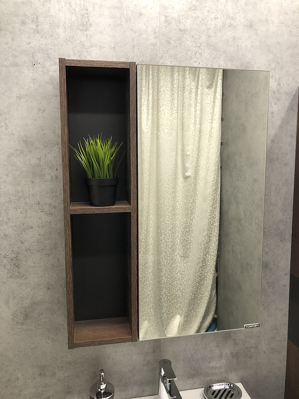 Зеркало-шкаф дуб темный 60x80см Comforty 00004150528CF