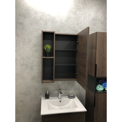 Зеркало-шкаф дуб темный 60x80см Comforty 00004150528CF