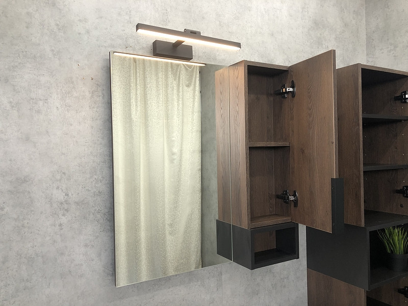 Зеркало-шкаф дуб темный 75x80см Comforty 00004151044CF