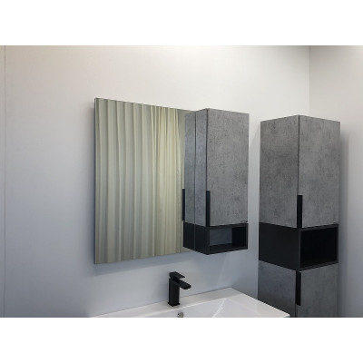 Зеркало-шкаф бетон светлый 90x80см Comforty 00-00006504CF