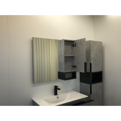 Зеркало-шкаф бетон светлый 90x80см Comforty 00-00006504CF