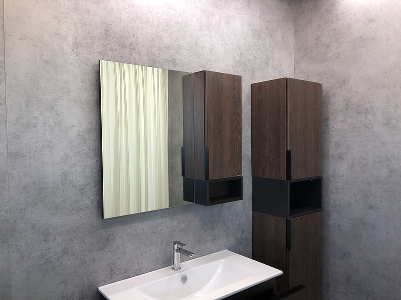 Зеркало-шкаф дуб темный 90x80см Comforty 00004150529CF