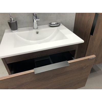 Тумба с раковиной подвесная дуб темный 60см Comforty 00004150530CF