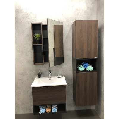 Тумба с раковиной подвесная дуб темный 60см Comforty 00004150530CF