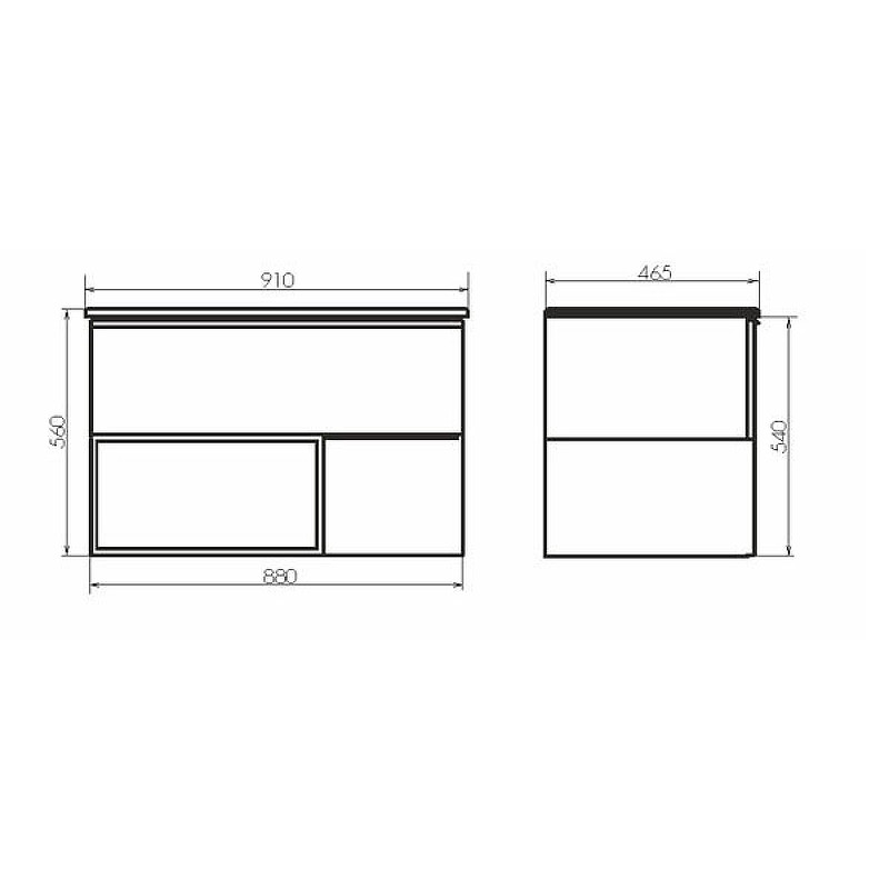 Тумба с раковиной подвесная дуб темный 90см Comforty 00004150657CF