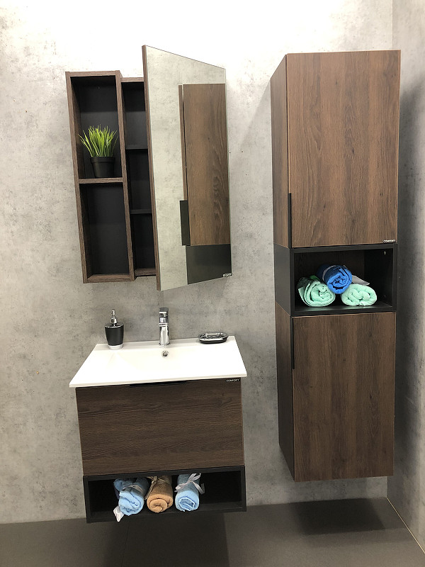 Шкаф-пенал подвесной дуб темный 40см Comforty 00004150535CF