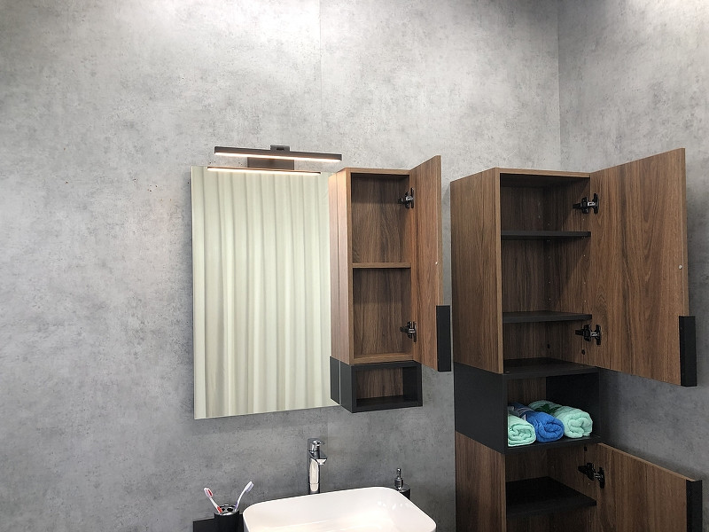 Зеркало-шкаф дуб темный 75x80см Comforty 00004151037CF