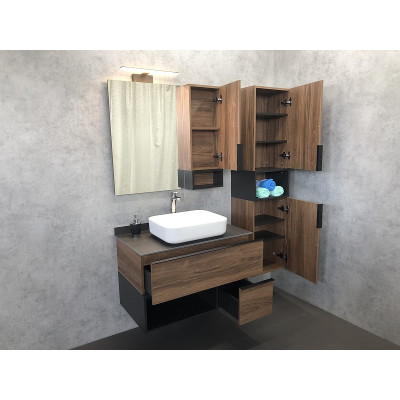 Зеркало-шкаф дуб темный 88x80см Comforty 00004151038CF