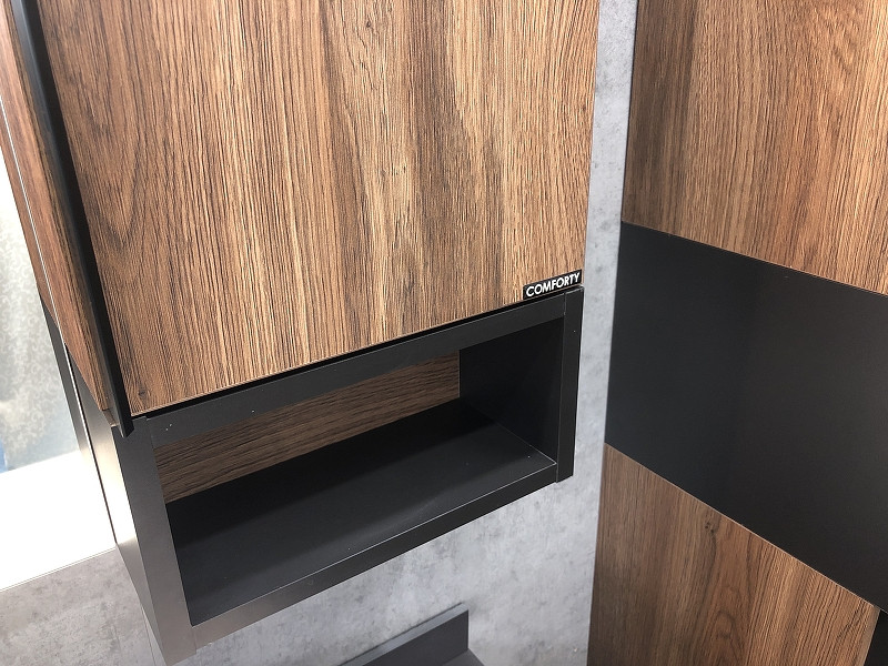 Зеркало-шкаф дуб темный 88x80см Comforty 00004151038CF