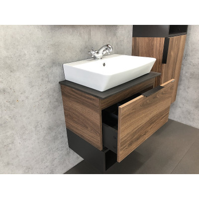 Тумба с раковиной подвесная дуб темный 60см Comforty 00004151039CF