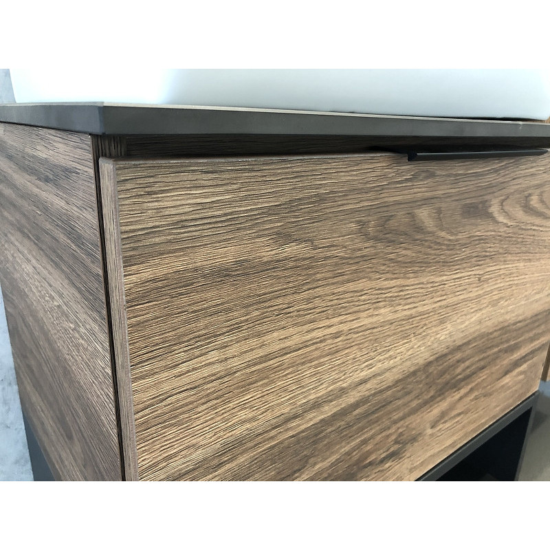 Тумба с раковиной подвесная дуб темный 60см Comforty 00004151039CF