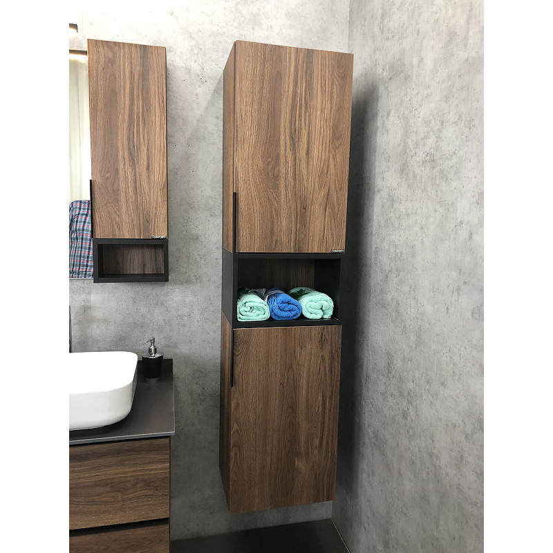 Шкаф-пенал подвесной дуб темный 40см Comforty 00004151544CF
