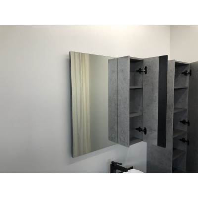 Зеркало-шкаф бетон светлый 75x80см Comforty 00004149063CF