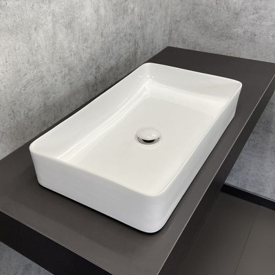 Тумба с раковиной подвесная бетон светлый 90см Comforty 00004149881CF