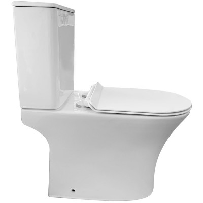 Унитаз-компакт 34.5х66.5х77см белый Timo TK-201