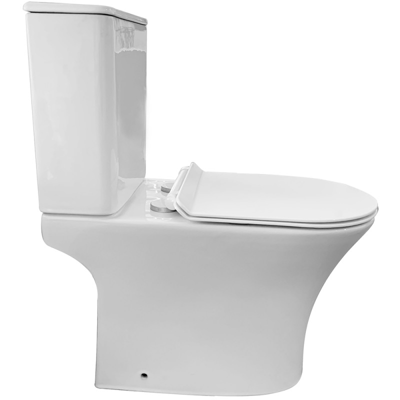 Унитаз-компакт 34.5х66.5х77см белый Timo TK-201