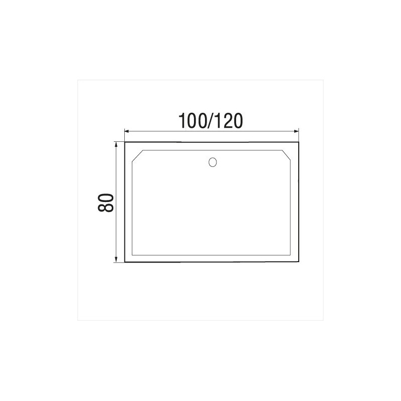Душевой поддон 100x80x41 WEMOR 100/80/41 S с сифоном и панелью