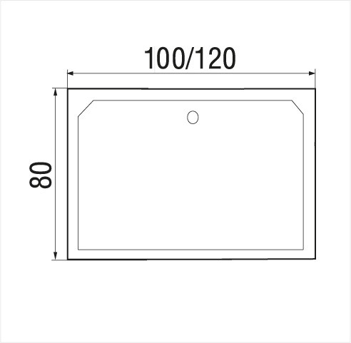 Душевой поддон 100x80x41 WEMOR 100/80/41 S с сифоном и панелью