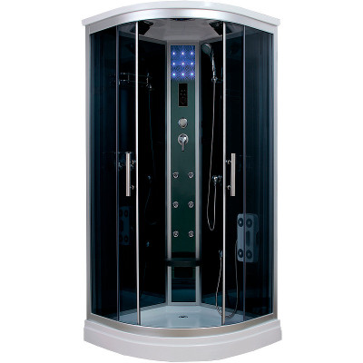 Душевая кабина 100х100х220см хром Timo T-1101