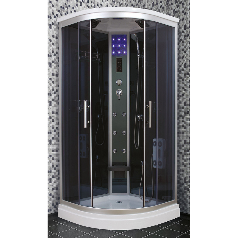 Душевая кабина 100х100х220см хром Timo T-1101