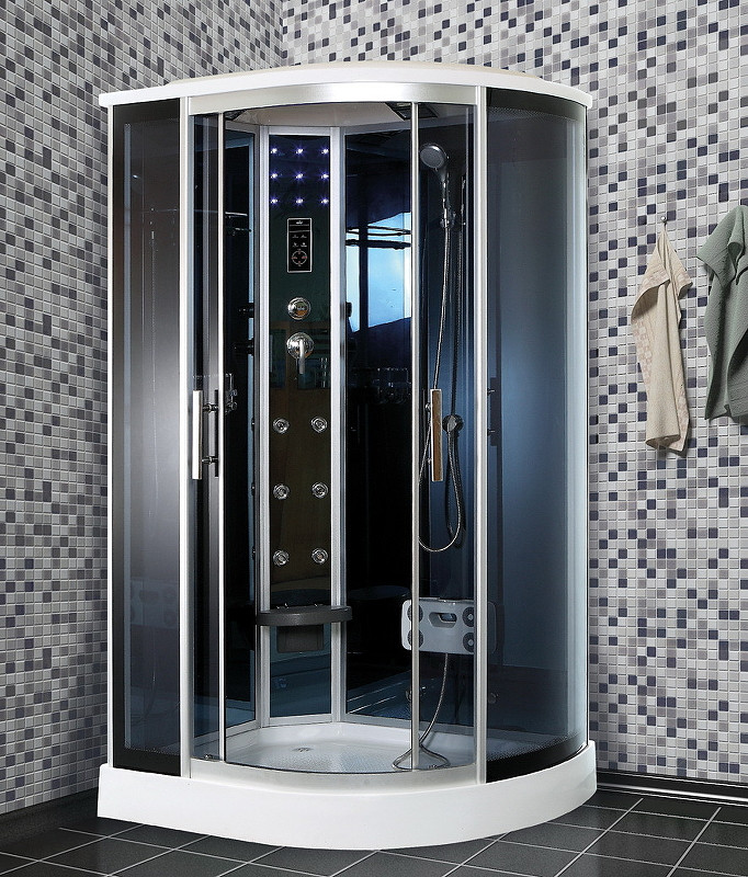 Душевая кабина левая 120х85х220см хром Timo T-1102 L