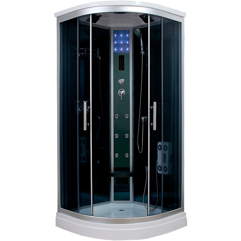 Душевая кабина 90х90х225см хром Timo T-1109