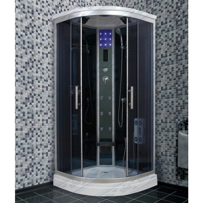 Душевая кабина 90х90х225см хром Timo T-1109
