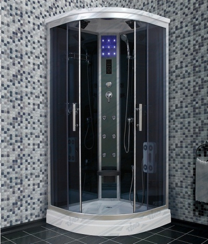 Душевая кабина 90х90х225см хром Timo T-1109