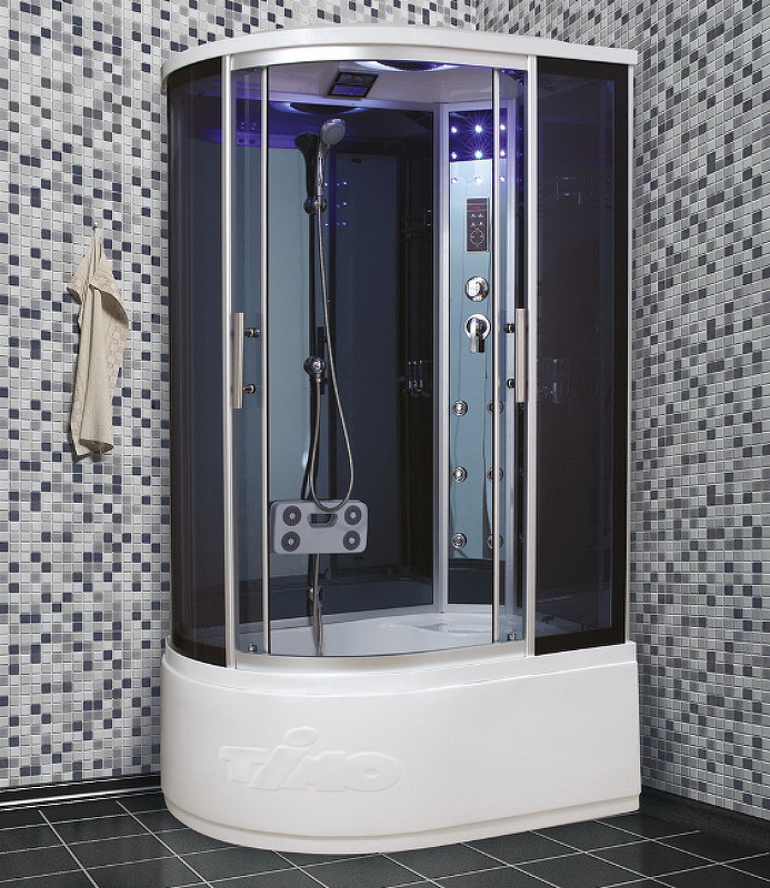 Душевая кабина правая 120х85х220см хром Timo T-1120 R